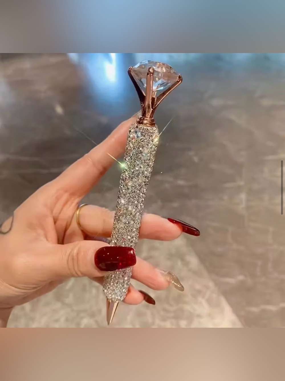 Crystal Bling Pen - Silver Sparkle